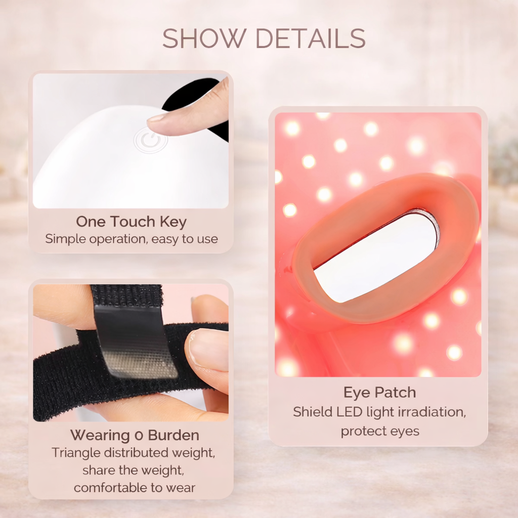 LED Face & Neck Mask – 7-Color Light Therapy Beauty Device | Rechargeable Skin Lifting & Anti-Aging