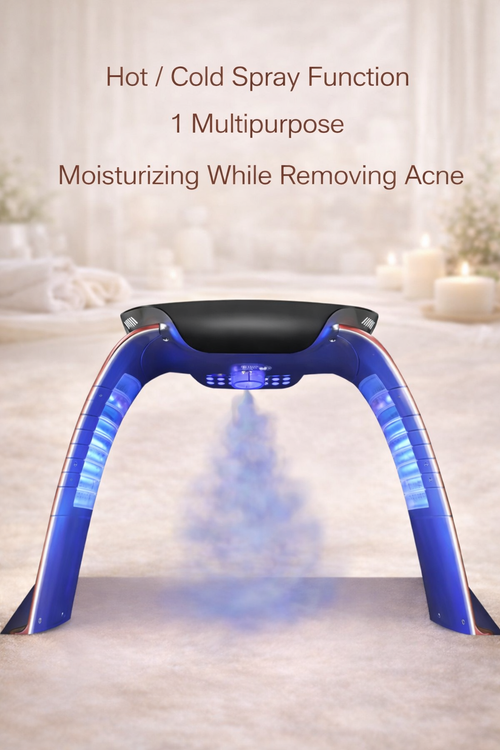 7-Color LED Face & Neck Therapy Set – Photon Light Mask with Hot & Cold Spray for Anti-Aging & Acne Care