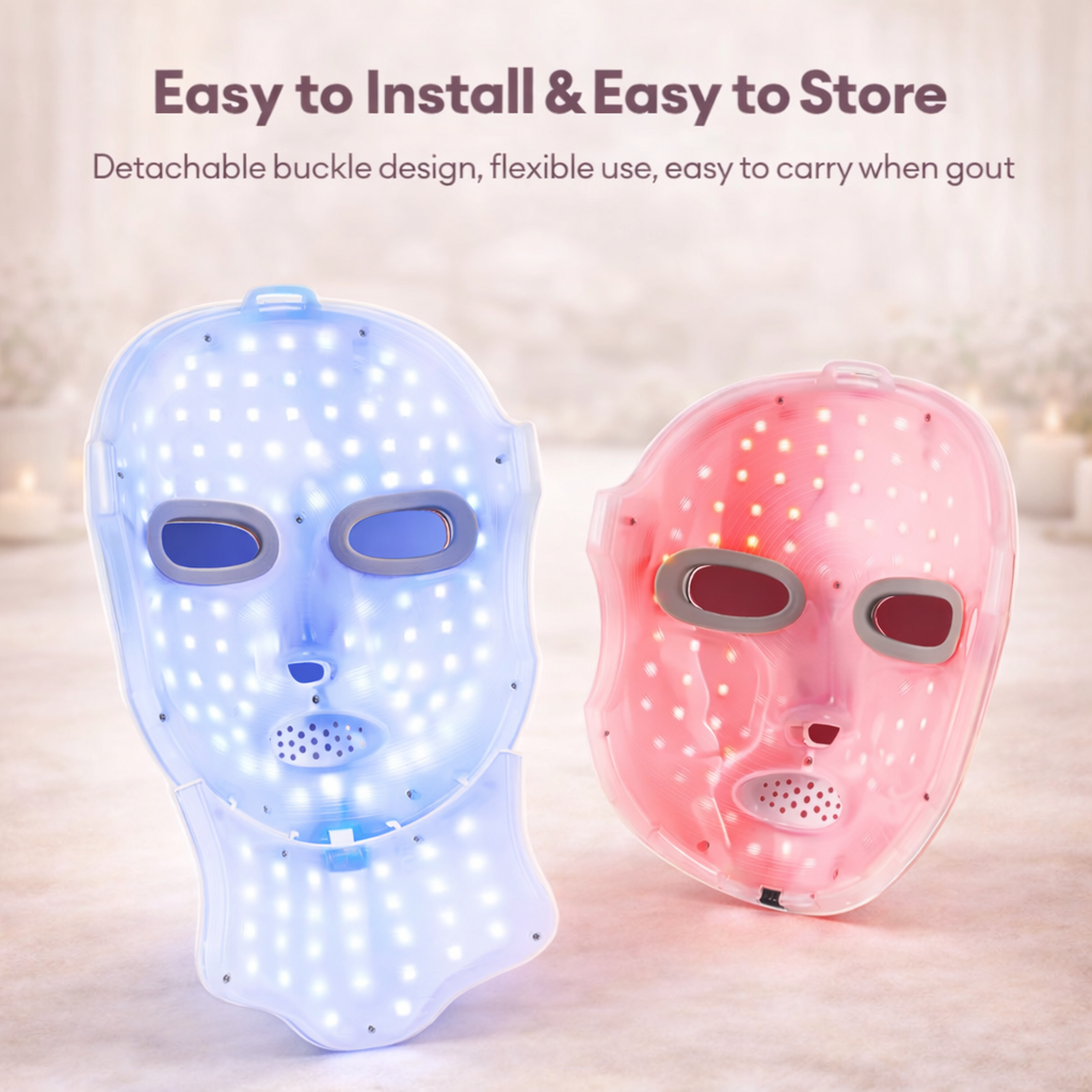 LED Face & Neck Mask – 7-Color Light Therapy Beauty Device | Rechargeable Skin Lifting & Anti-Aging