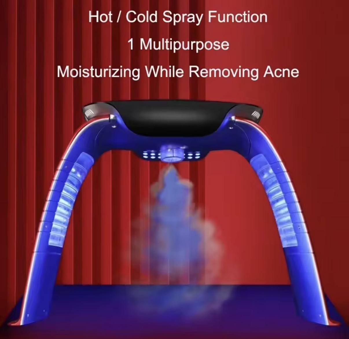 7-Color LED Face & Neck Therapy Set – Photon Light Mask with Hot & Cold Spray for Anti-Aging & Acne Care